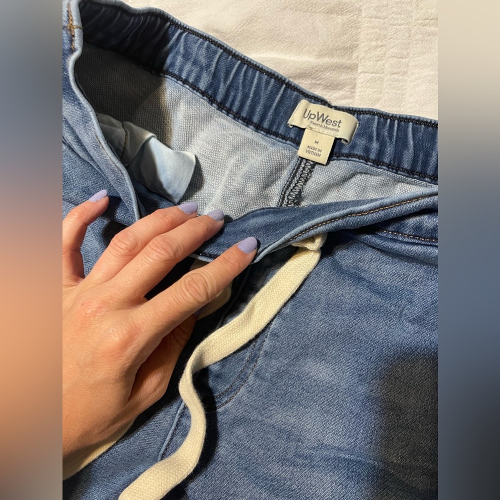 Up west denim shorts